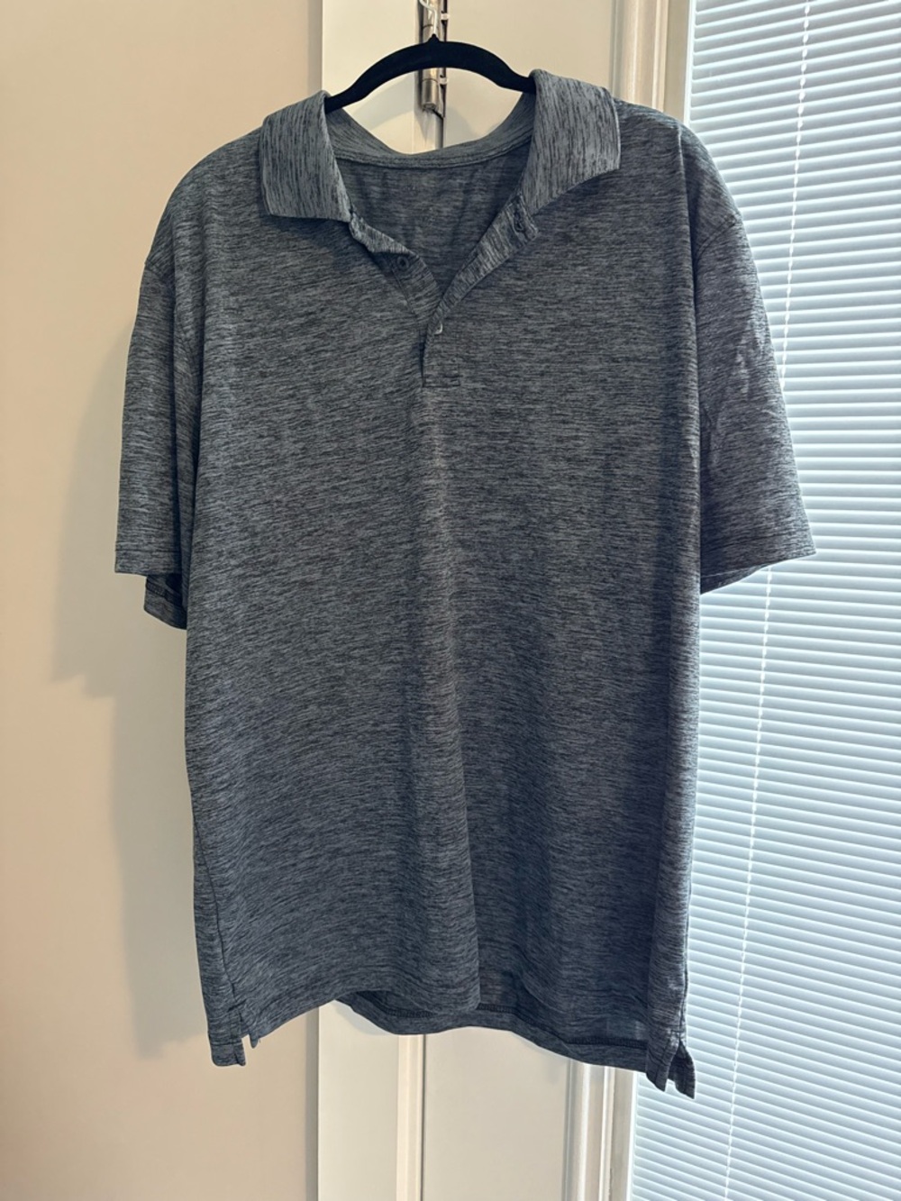 Men's Heather Gray Short Sleeve Polo Shirt